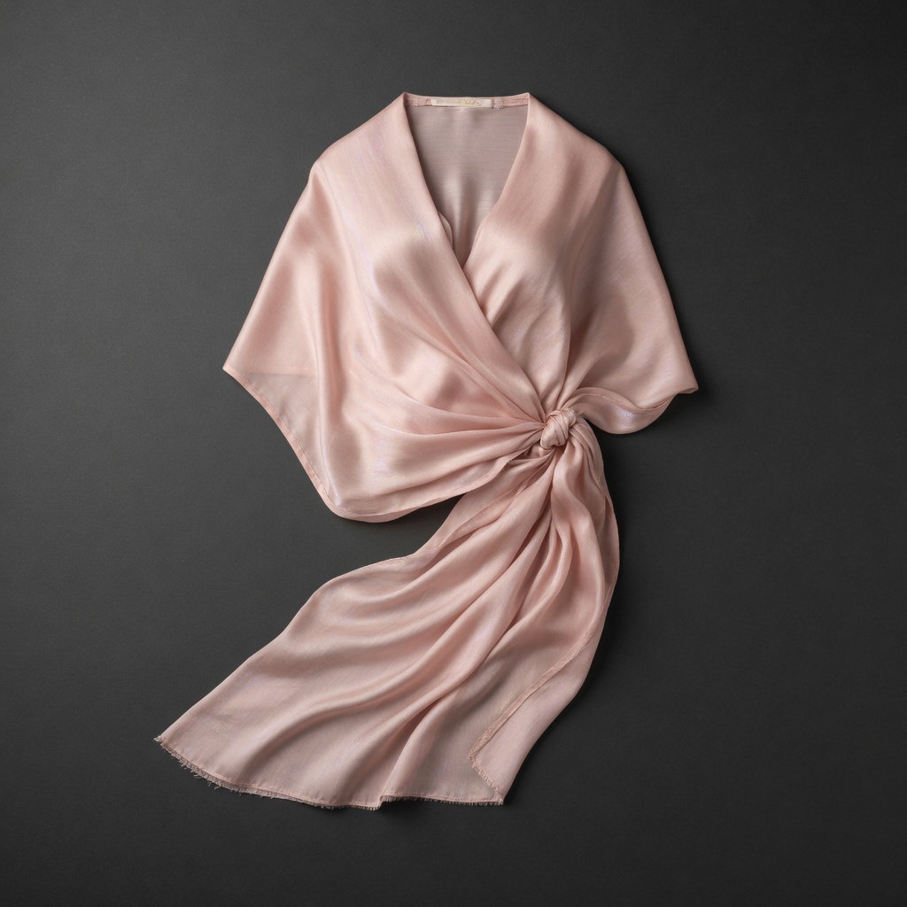 Blush Silk Evening Wrap