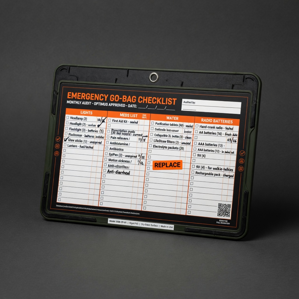 Emergency Go-Bag Checklist Panel