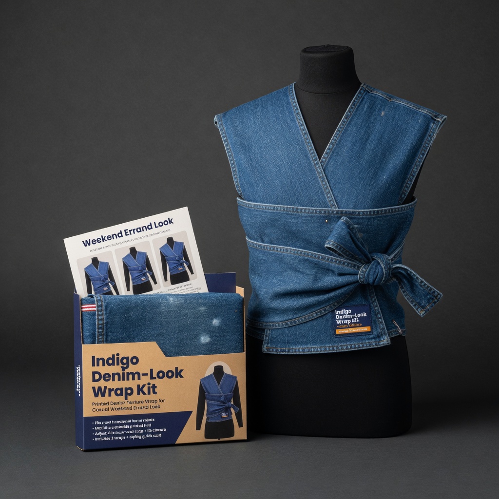 Indigo Denim-Look Wrap Kit