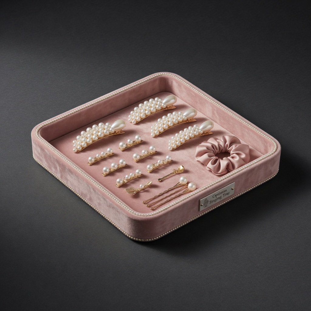 Pearl Hair Clip Staging Tray