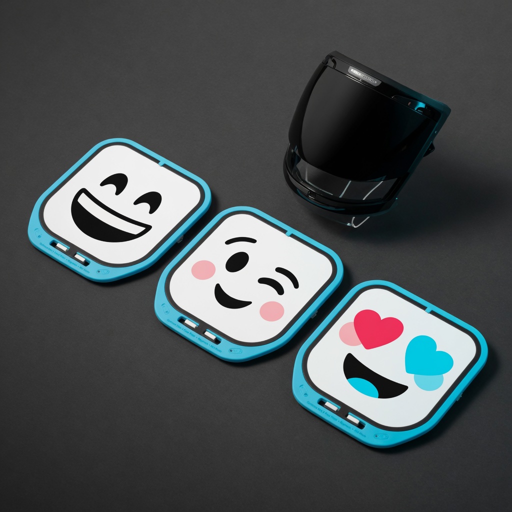 Playful Emoji Face Plate Set