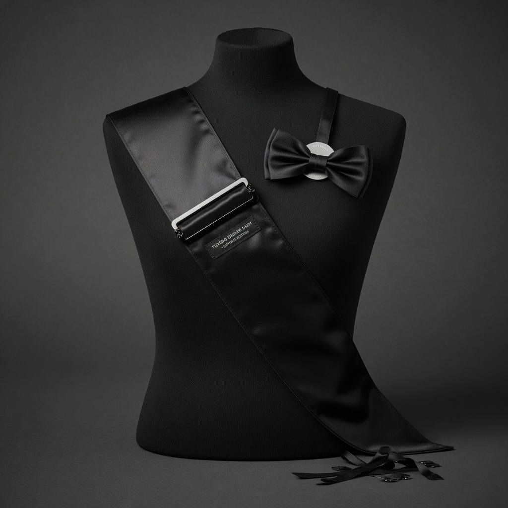 Tuxedo Dinner Sash Set