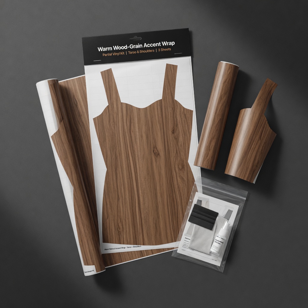 Warm Wood-Grain Accent Wrap