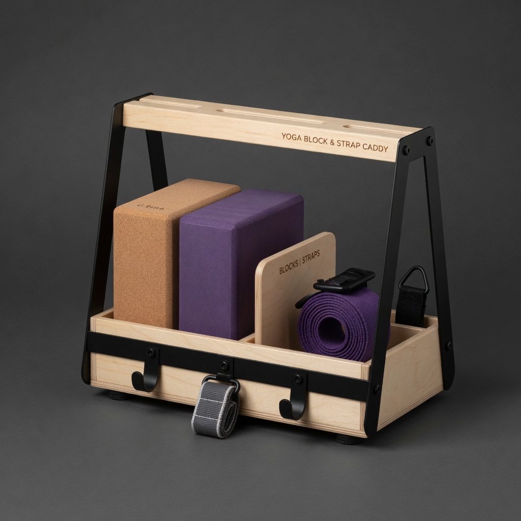 Yoga Block & Strap Caddy